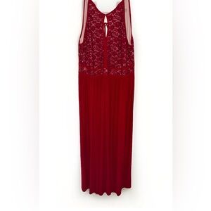 Full Length Red Lace Detail Maxi Dress Formal Plus Size Women’s 16w